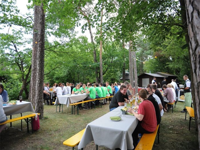 Grillabend im Hotel-Biergarten